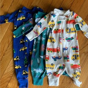 0-3 Mo / 50 cm / Hanna Anderson Boys Zippered PJ Lot